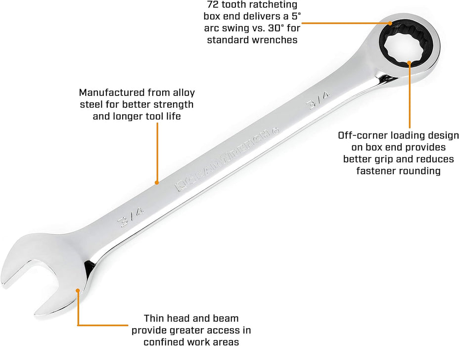 GEARWRENCH 35720 20 Piece Ratcheting Wrench Set, SAE & Metric