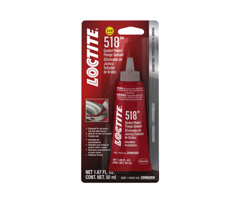 Loctite 518 Automotive Anaerobic Gasket Maker & Flange Sealant, Sensor-Safe, Low Odor, Non-Corrosive - 50 ml, 1 Pack