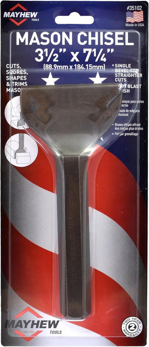 Mayhew Select 35102 3.5-by-7-Inch Carded Mason Chisel
