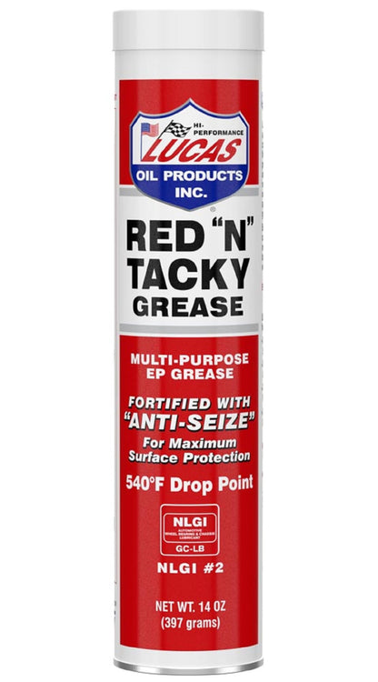 Lucas Oil 10005 Red 'N' Tacky Grease - 14 Ounce