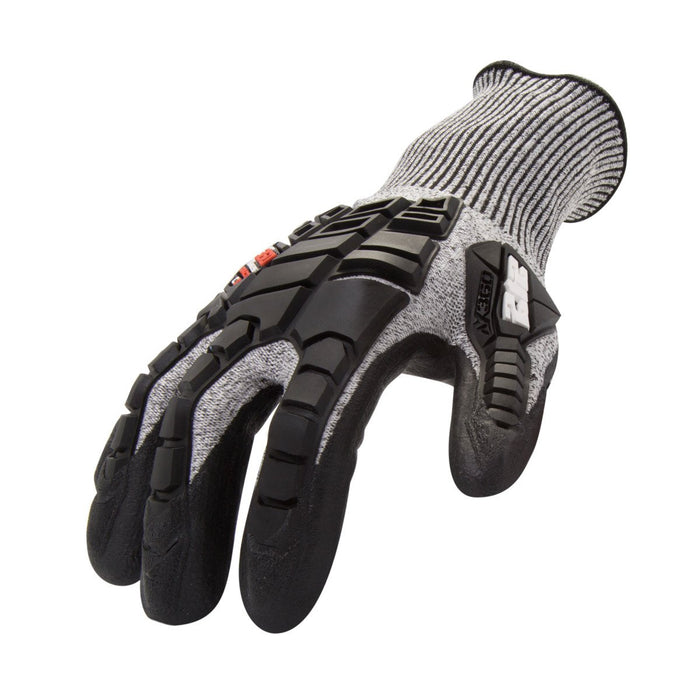 AX360 Impact Cut Resistant Gloves in Black and Gray (EN Level 5, ANSI A3) XL