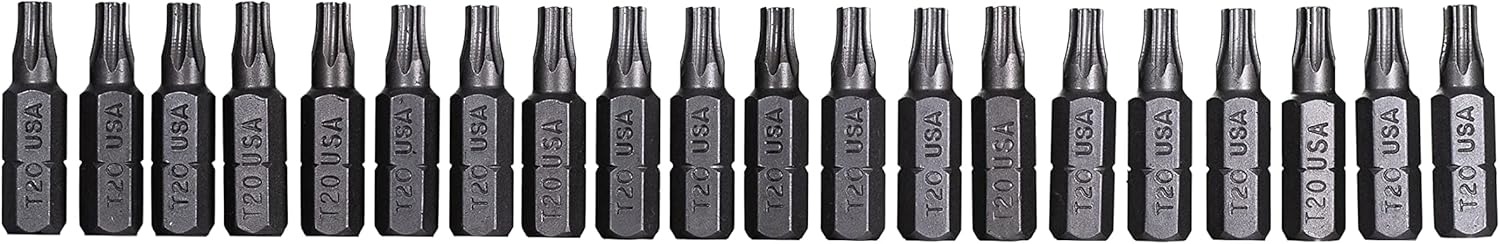 Mayhew Tools 18215-20 USA Torx Insert Bit, T20 x 1" (Pack of 20)