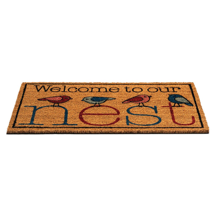 NoTrax, Welcome Nest, Vinyl-Backed Natural Coir Doormat, Entry Mat for Indoor or Outdoor Use, 18"x30", C12 (C12S1830NW)