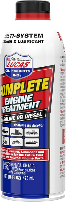 Lucas Oil 10016 Complete Engine Treatment, 16 Ounce (Pack of 12)