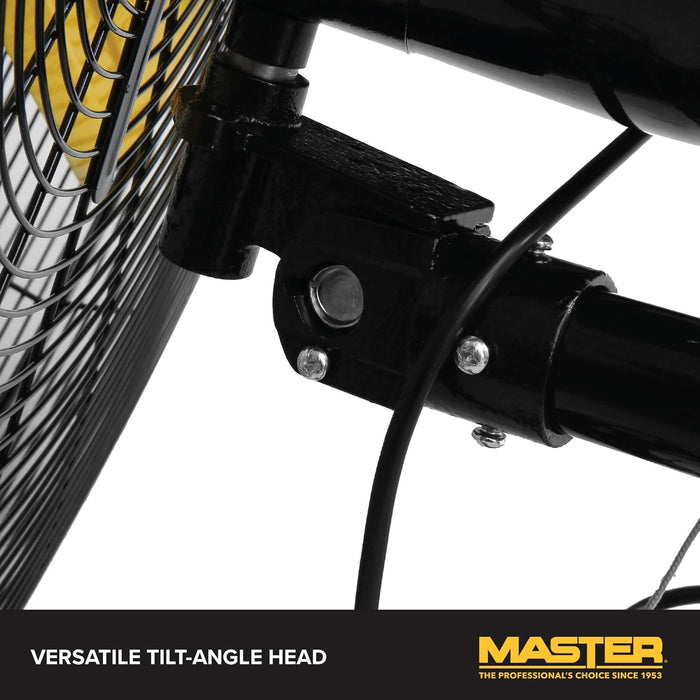 Master MAC-24W 24 Inch Industrial High Velocity Wall Mount Fan for Commercial, Shop or Garage, All Steel Construction