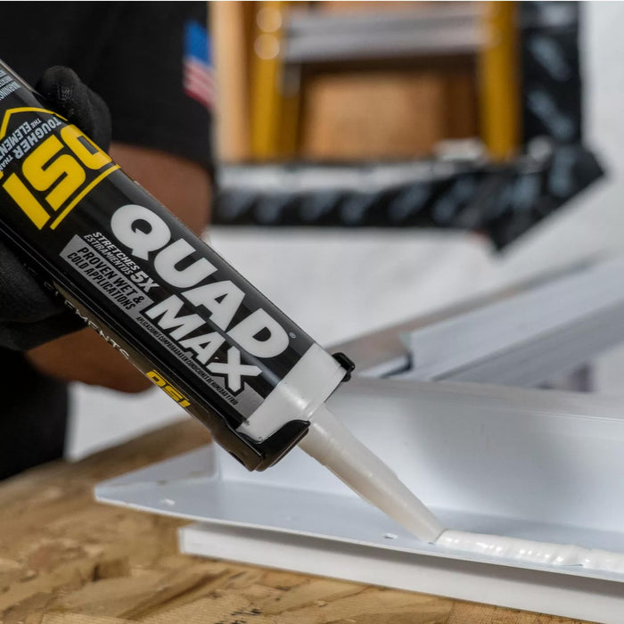 OSI 2445634 Quad Max Window, Door and Siding Sealant, Clear, 9.5 fl oz Cartridge (Pack of 12)