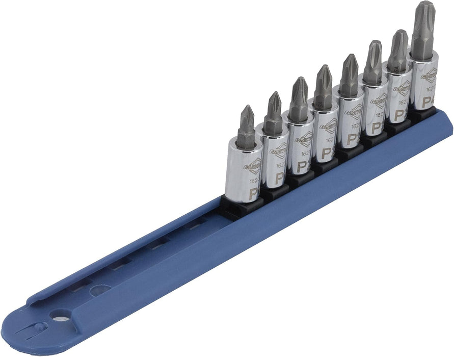 Mayhew Tools 16012 Phillips Socket Bit Set, Chrome Plated, 8-Piece