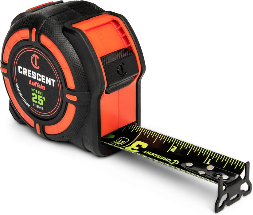 Crescent Lufkin L1125NESET2V 25 Ft. WORKHORSE NITE EYE Tape Measure SAE (Pack of 2)