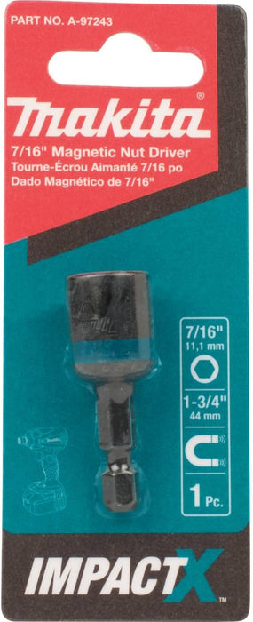 Makita A-97243 Impactx 7/16″ x 1-3/4″ Magnetic Nut Driver, 1-3/4-Inch