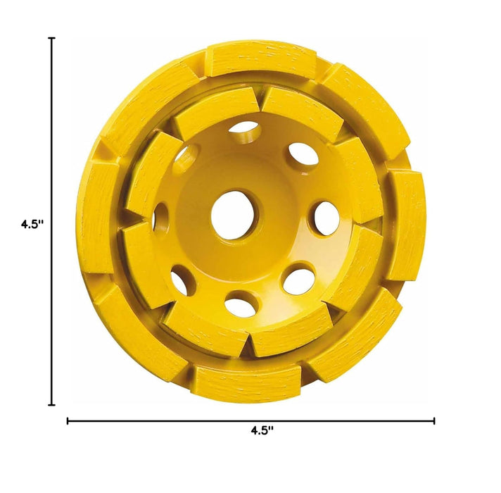 DEWALT DW4774 Grinding Wheel, Double Row, Diamond Cup, 4-1/2-Inch