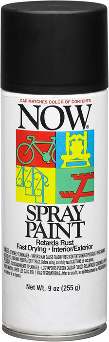 9 oz Krylon 21211 Wrought Iron Black Now Enamel Spray Paint, Flat