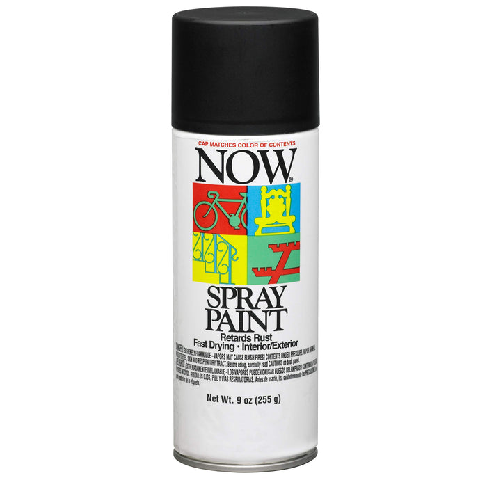 9 oz Krylon 21211 Wrought Iron Black Now Enamel Spray Paint, Flat