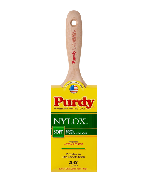 Purdy 144400230 Nylox Swan Paint Brush, Tynex Nylon, 3"