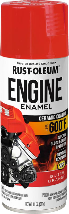Rust-Oleum 363570 Engine Enamel Spray Paint, 11 oz, Gloss Orange (Pack of 1)