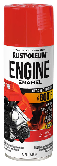 Rust-Oleum 363570 Engine Enamel Spray Paint, 11 oz, Gloss Orange (Pack of 1)