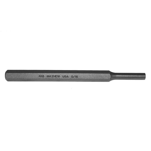 Mayhew Tools 71019 SAE Pin Punch, 5/16 x 1.25" Pin, 6" OAL x 7/16" Body, Shot Blast Finish