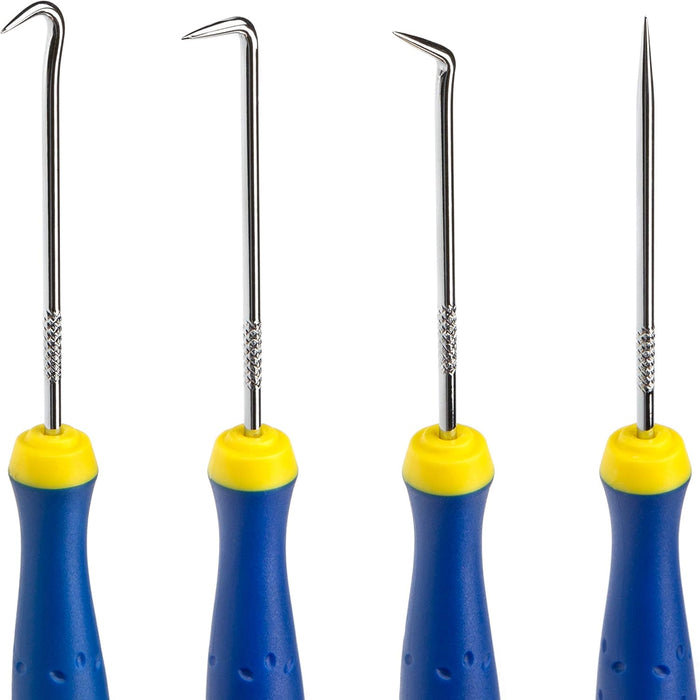 Estwing 42450 4pc Mini Pick & Hook Set for Hose, Clip, and Seal Removal, Chrome Vanadium Steel