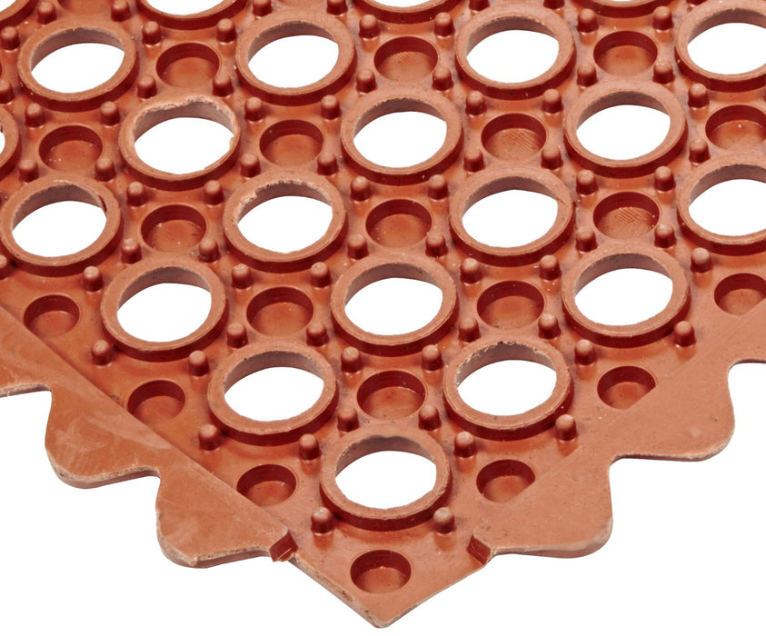 NoTrax T32 UltraMat� Lightweight Modular Anti-Fatigue Drainage Mat, 3' X 5' Red