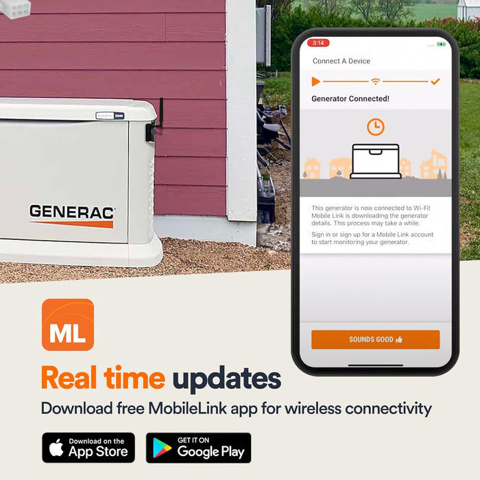 Generac 7170 Mobile Link Wi-Fi & Ethernet Device, Remote Monitoring and Control for Enhanced Generator Management