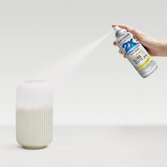Rust-Oleum 331181 Painter's Touch 2X Ultra Cover Spray Paint, 12 oz, Ultra Matte White (Pack of 6)