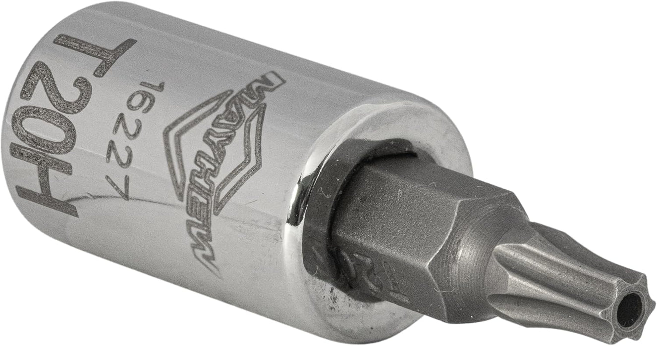 Mayhew Tools 16014 Tamperproof Torx Socket Bit Set, Chrome Plated, 10-Piece