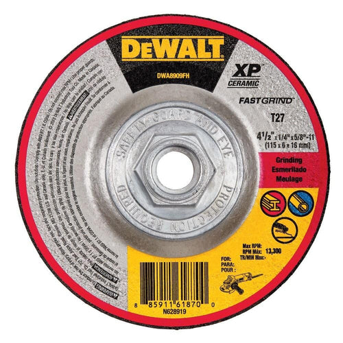 DEWALT DWA8909FH 4-1/2 X 1/4 X 5/8-11 XP CERAMIC