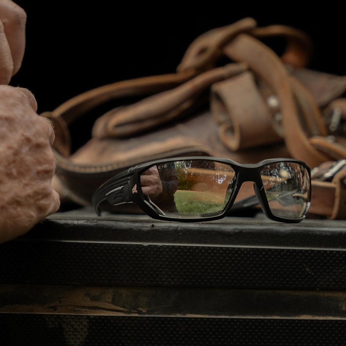 EDGE TXD416 Dawson Polarized Wrap-Around Safety Glasses Black Casual