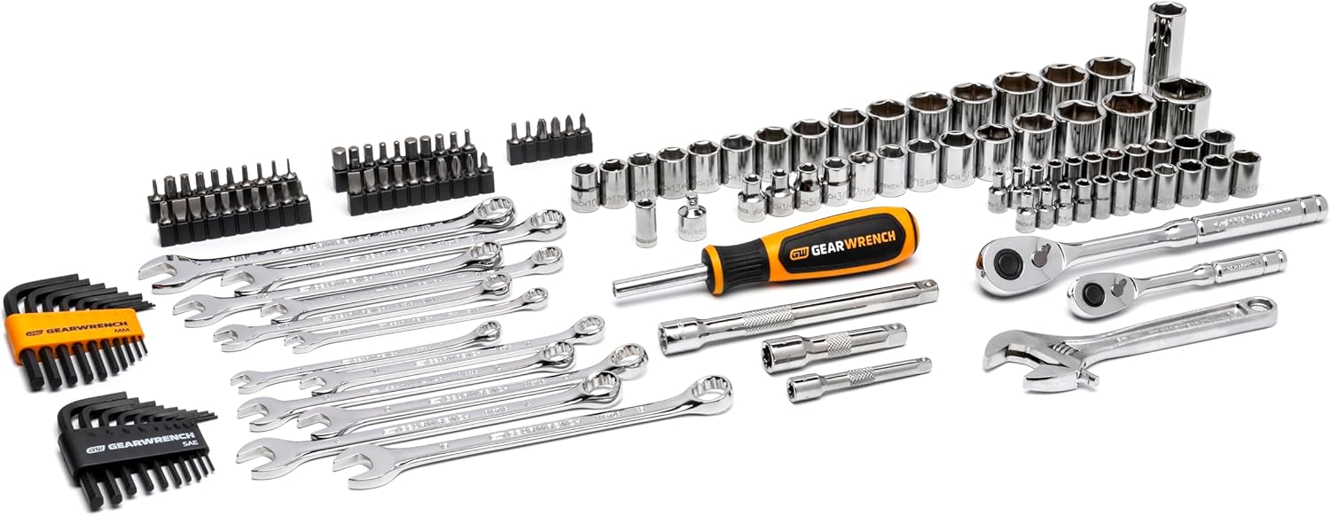 GEARWRENCH GWPRO138 138 Piece 1/4" & 3/8" Drive 72-Tooth 6 Point Professional Tool Set