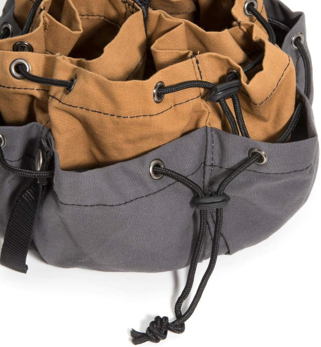 Dickies 57004 12-Pocket Drawstring Work/Tool Bag, Heavy-Duty Drawstrings for Quick-Closure, Snap-Secured Tape Strap, Durable Canvas Construction