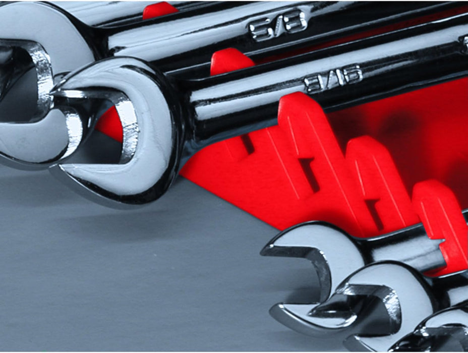 Ernst Manufacturing 5089 Wrench Gripper - Ergonomic Design, Holds 1/4" to 1 1/8" and 6 to 20 mm Wrenches, Portable 15 Tool Capacity, Black