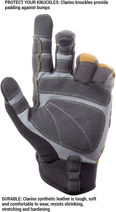 Custom Leathercraft 160M Contractor XtraCoverage Flex Grip Work Gloves, Medium (Pack of 1)