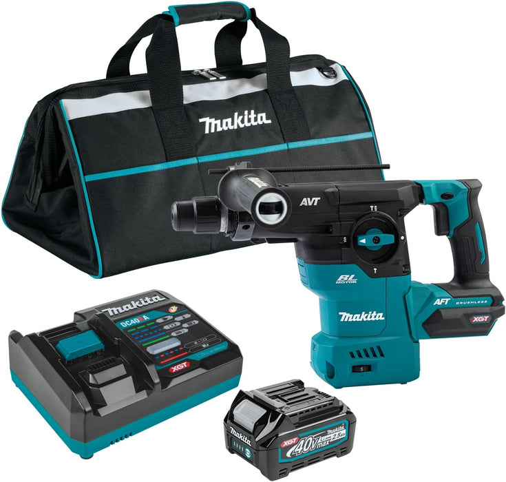 Makita GRH08M1 40V Max XGT Brushless Lithium-Ion 1-3/16 in. Cordless AVT AWS Rotary Hammer Kit (4 Ah)