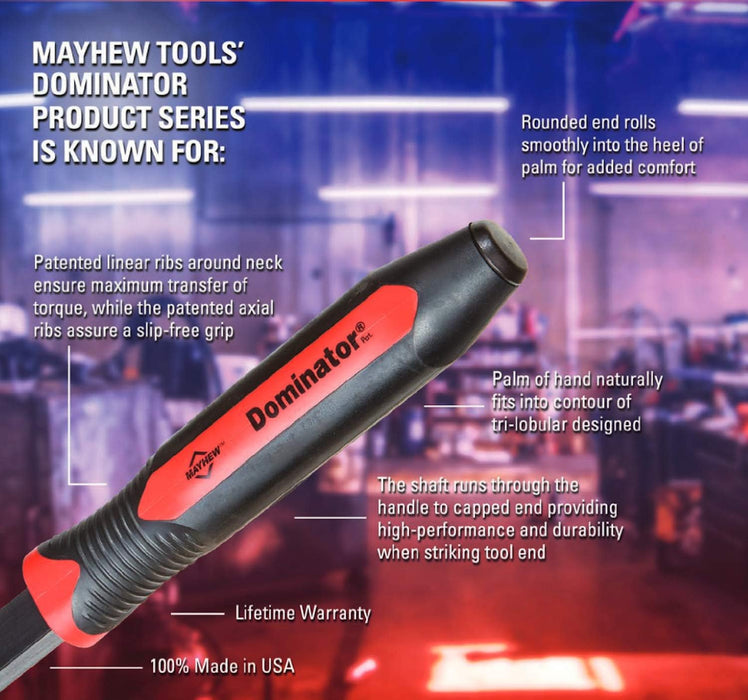 Mayhew Tools 14118 Dominator Pro Curved Pry Bar, 42", Red