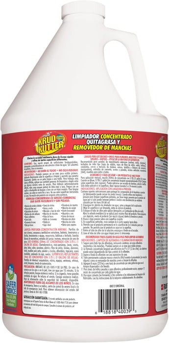 Krud Kutter KK012 Original Concentrated Cleaner/Degreaser Stain Remover, Gallon