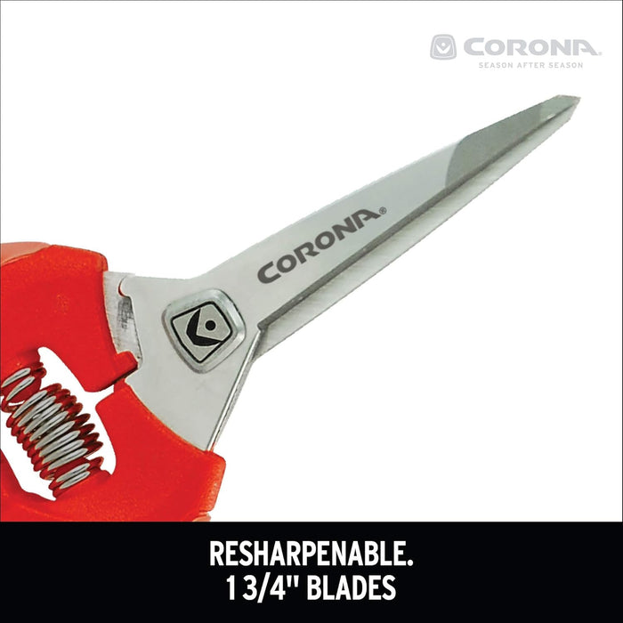 Corona FS3214D ComfortGEL Leaf & Stem Micro Snips, Orange (Pack of 1)