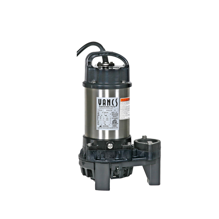 Tsurumi Pump 8PN 1hp, 115V, Submersible Pond & Waterfall Pump, Stainless Steel, 5550 GPH. 2"" Discharge"