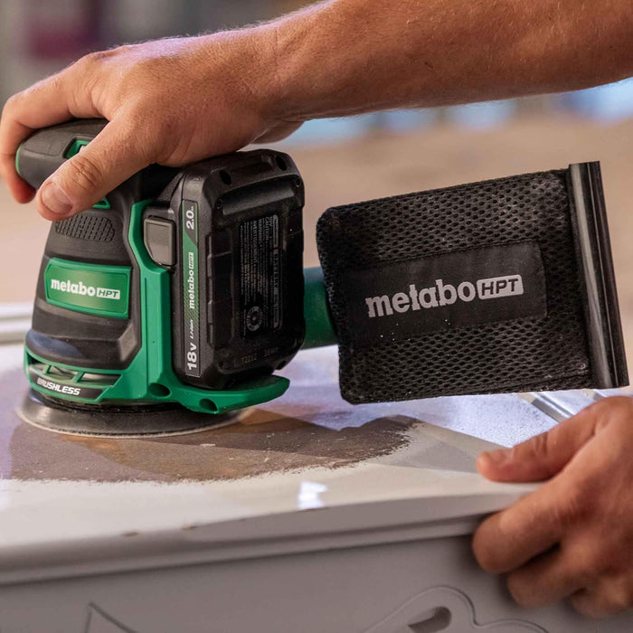 Metabo HPT 18V Cordless 5-Inch Random Orbital Sander, Best-in-Class Sanding Performance & Dust Collection, 6 Speed Settings, Lightweight Design, Multi-Use for Metal & Wood, Tool Body Only, SV1813DAQ4