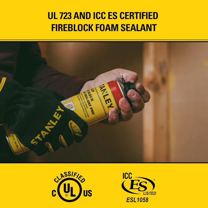 Stanley F952P Fire Block Foam Sealant Pro, 24 Oz. (Pack of 12)