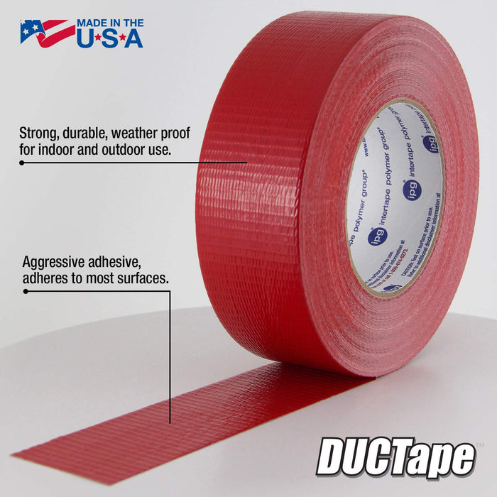 IPG (20C-R-2) JobSite DUCTape, Colored Duct Tape, 1.88" x 60 yd, Red (Single Roll)
