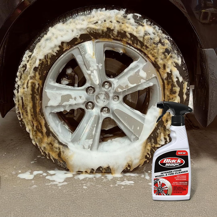Black Magic 120228 Intense Foam Wheel & Tire Cleaner, High-Foaming Formula for Deep Cleaning, 22 Fl Oz (Pack of 1)