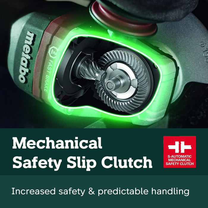 Metabo 6-Inch Angle Grinder | 13.5 Amp | 9,600 RPM | Electronics | Non-locking Paddle Switch | WEP 15-150 Quick