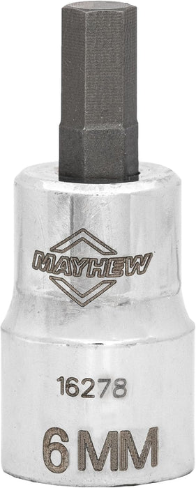 Mayhew Tools 16019 Metric Hex Socket Bit Set, 8-Piece, Polished Chrome