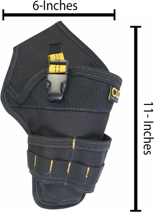 Custom Leathercraft 5023 Deluxe Cordless Poly Drill Holster, Black (Pack of 1)