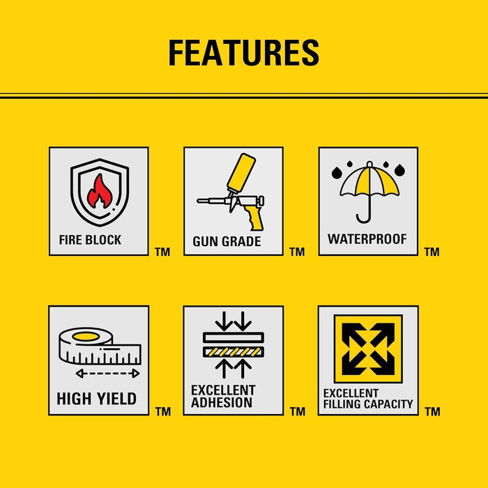 Stanley F952P Fire Block Foam Sealant Pro, 24 Oz. (Pack of 12)