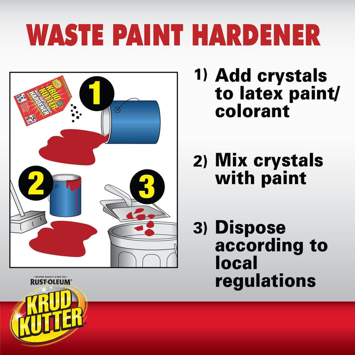 Krud Kutter PH3512-12PK Waste Paint Hardener Crystals, 3.5 oz, Cream, 12 Pack