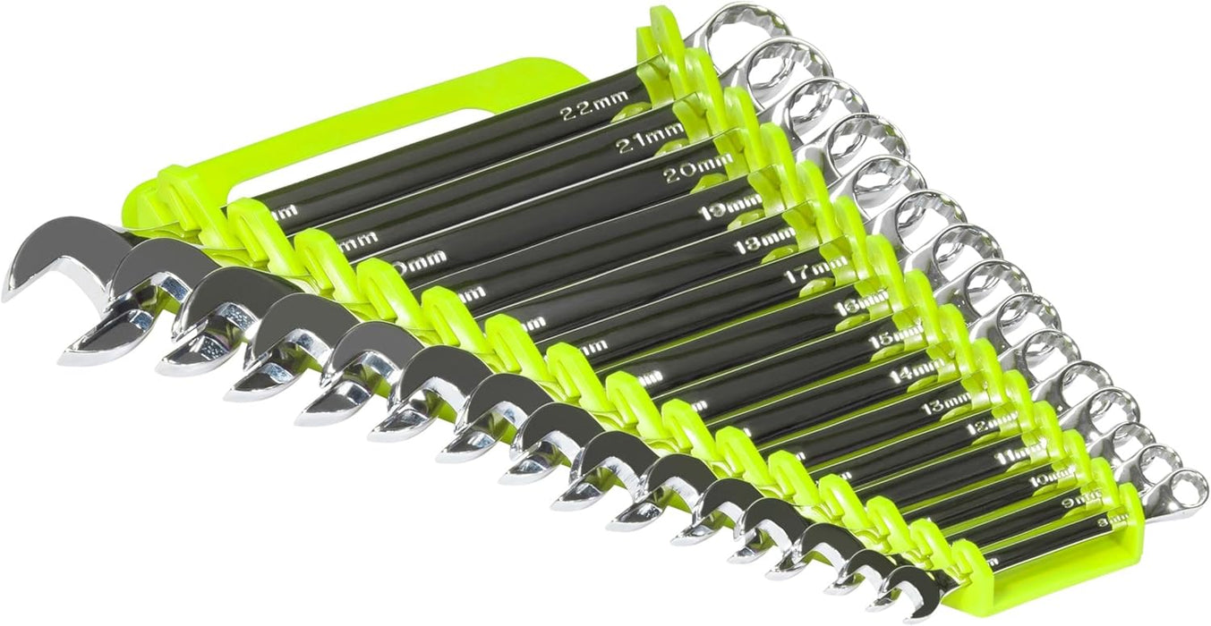 ERNST 5082HV Gripper Wrench Organizer, 15 Tool, High-Visibility
