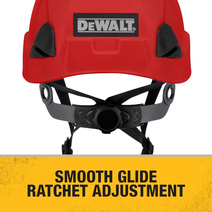 DEWALT DPG22V Red Type II Class C 4-Point Ratcheting Vented Safety Helmet