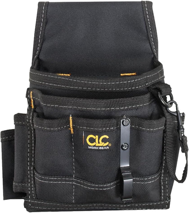 Custom Leathercraft CLC 1503 Small Electrical Maintenance Pouch , Black , 9 POCKET