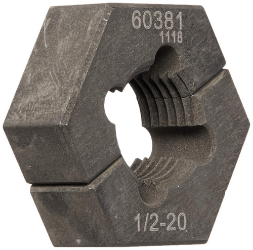 Steelman 60381 1/2-20 SAE Split Die Thread Chaser, Indexing Pins, Steel, Repairs Threads on Wheel Studs and Bolts