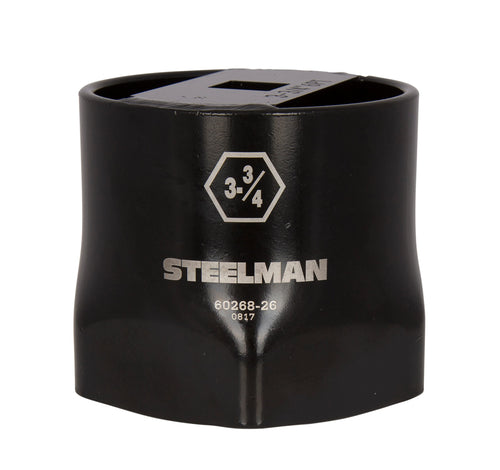 Steelman 60268-26 3-3/4-Inch 6-Point Automotive Wheel Locknut Socket, 3/4-Inch Drive, Durable Steel, Corrosion-Resistant Black Powder Coating, Laser Etched Callouts